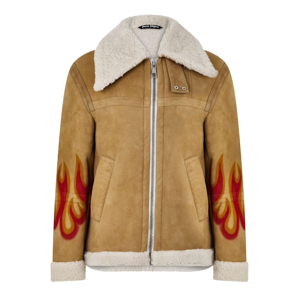 Palm Angels Burn Shrlin Jkt - Sand/Red